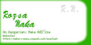 rozsa maka business card